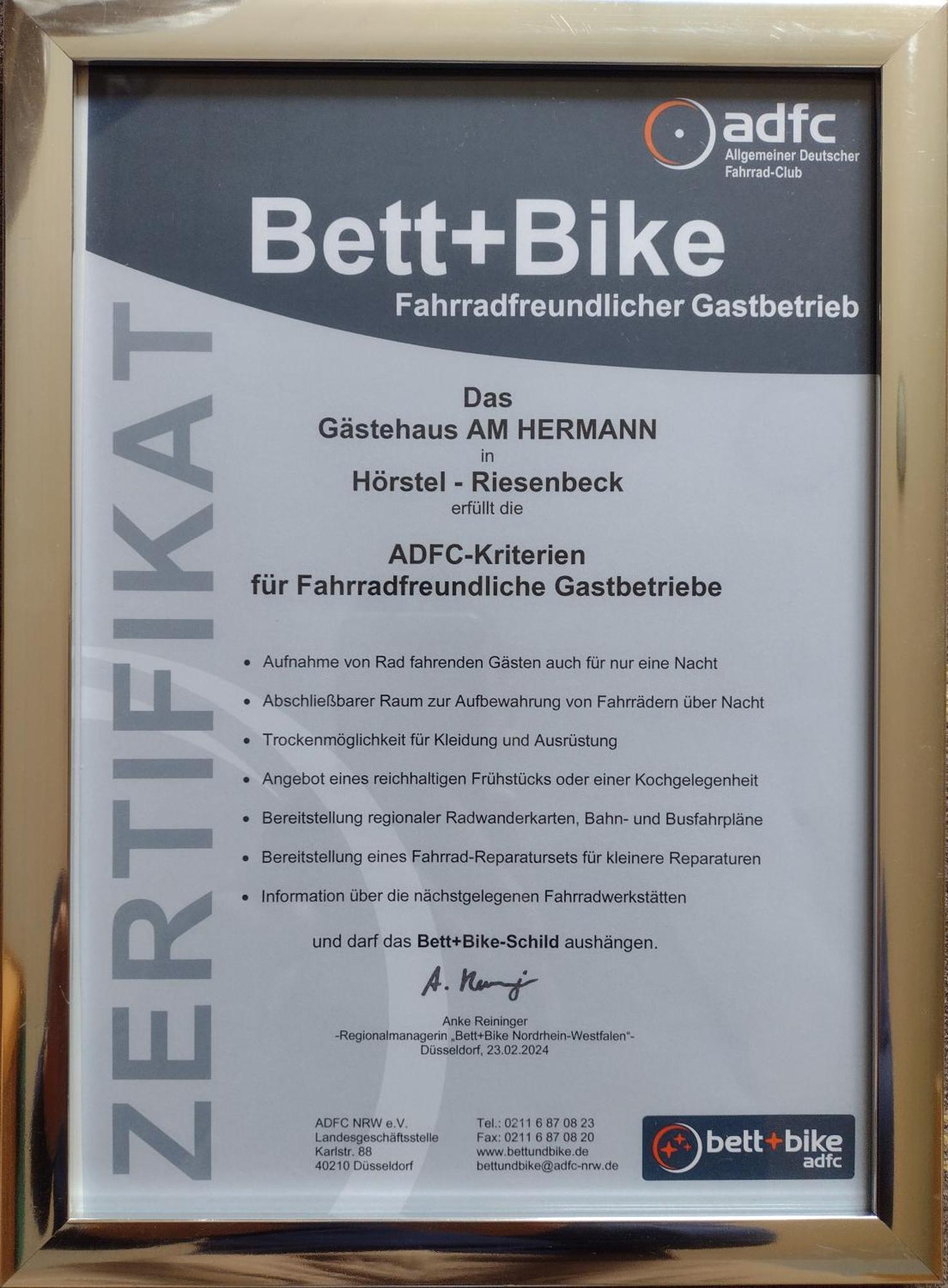 Gaestehaus Am Hermann Hörstel 外观 照片